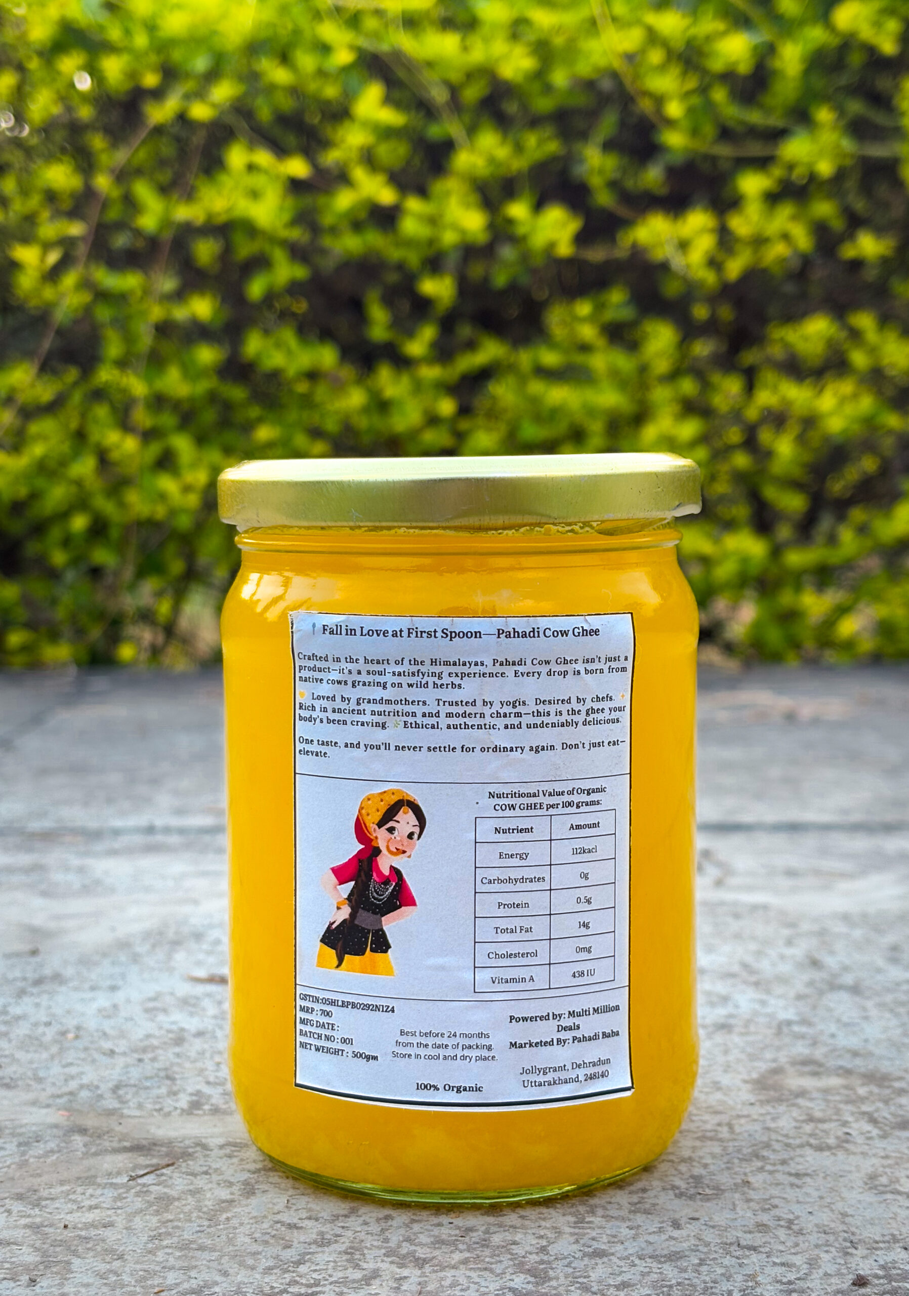 A2 Bilona Cow Ghee (1 LTR)